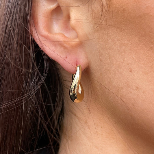 Sunshine Chunky V Hoop Earrings - John Ross Jewellers