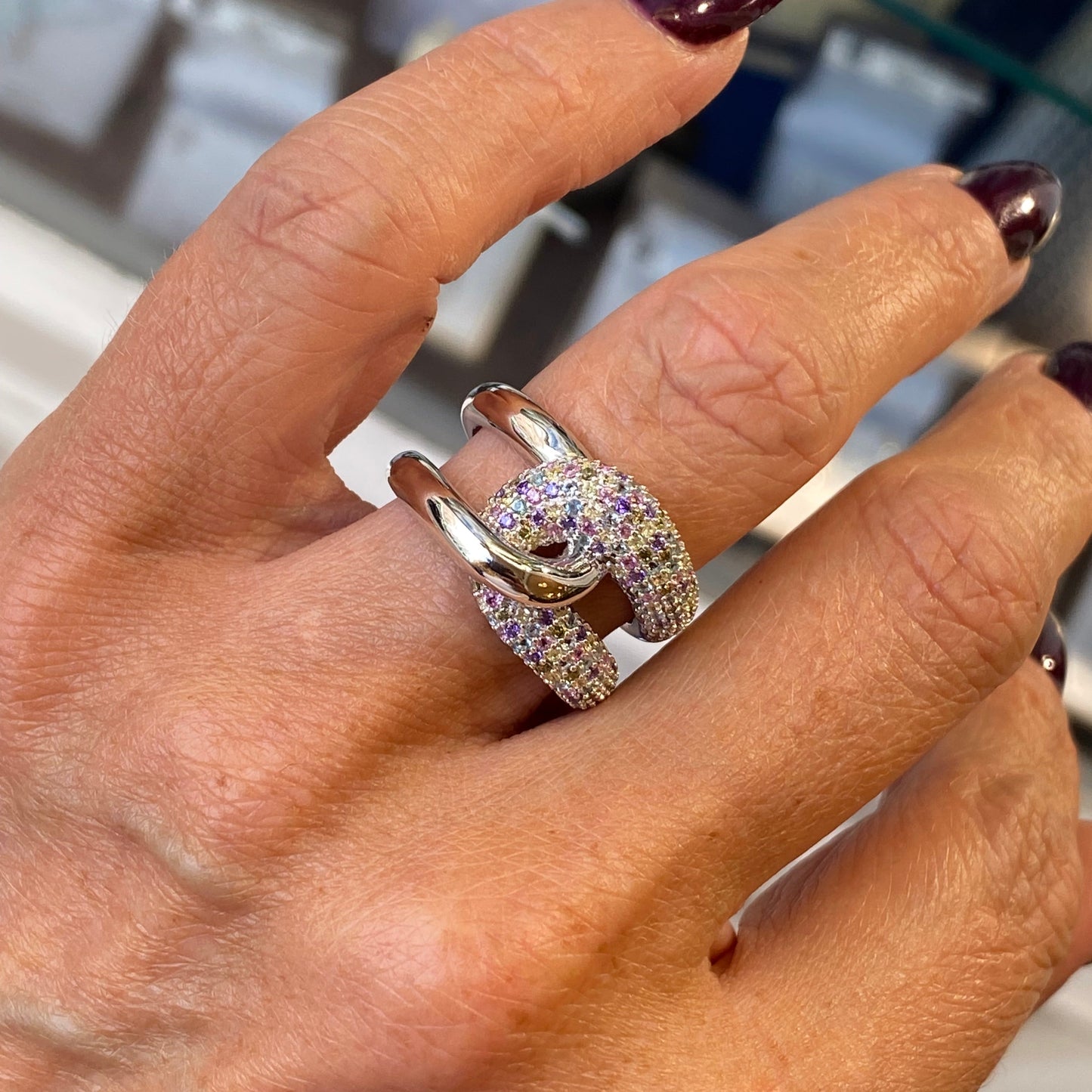 Silver Pastel Fusion Ring - John Ross Jewellers