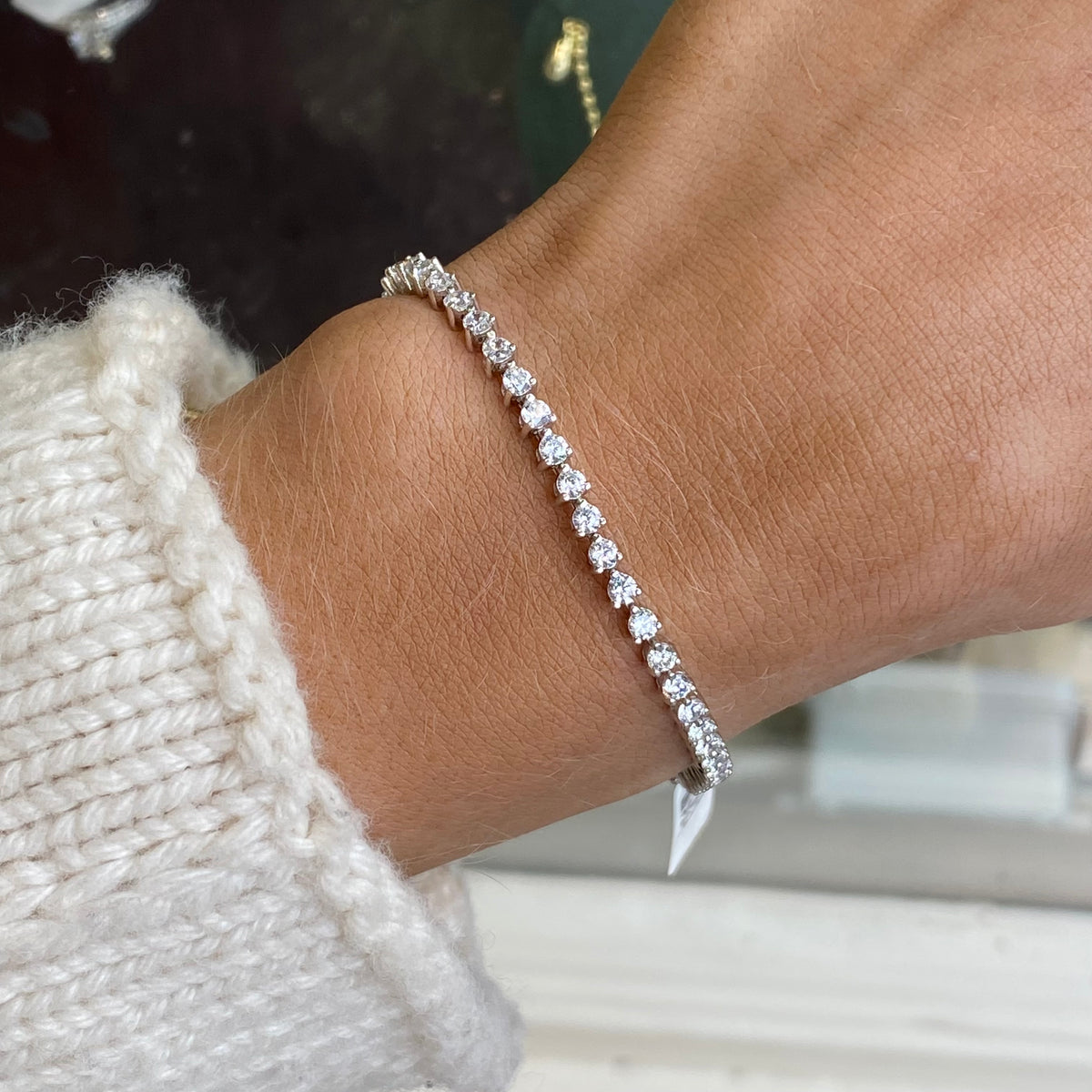 Silver CZ Tennis Bracelet | 2.5mm | 18.5cm