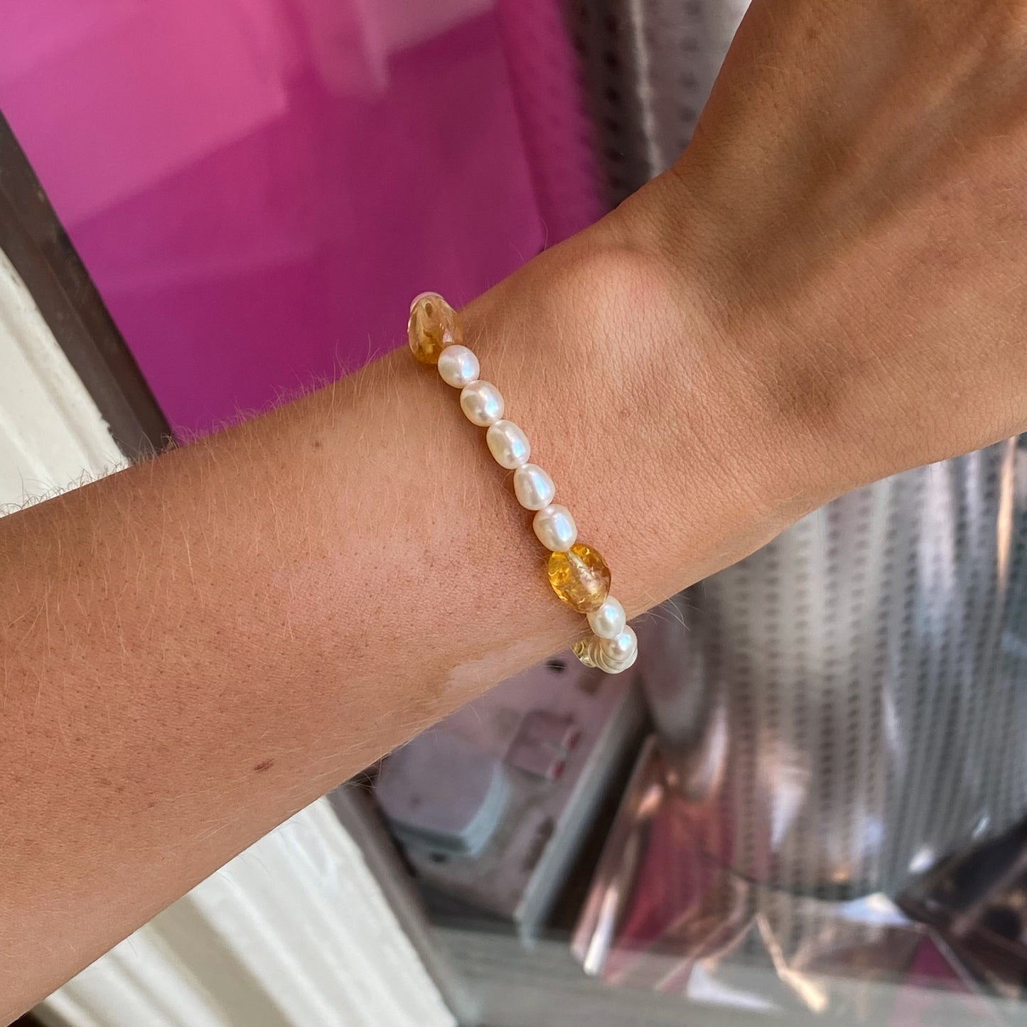 Pearl & Citrine Bracelet - John Ross Jewellers