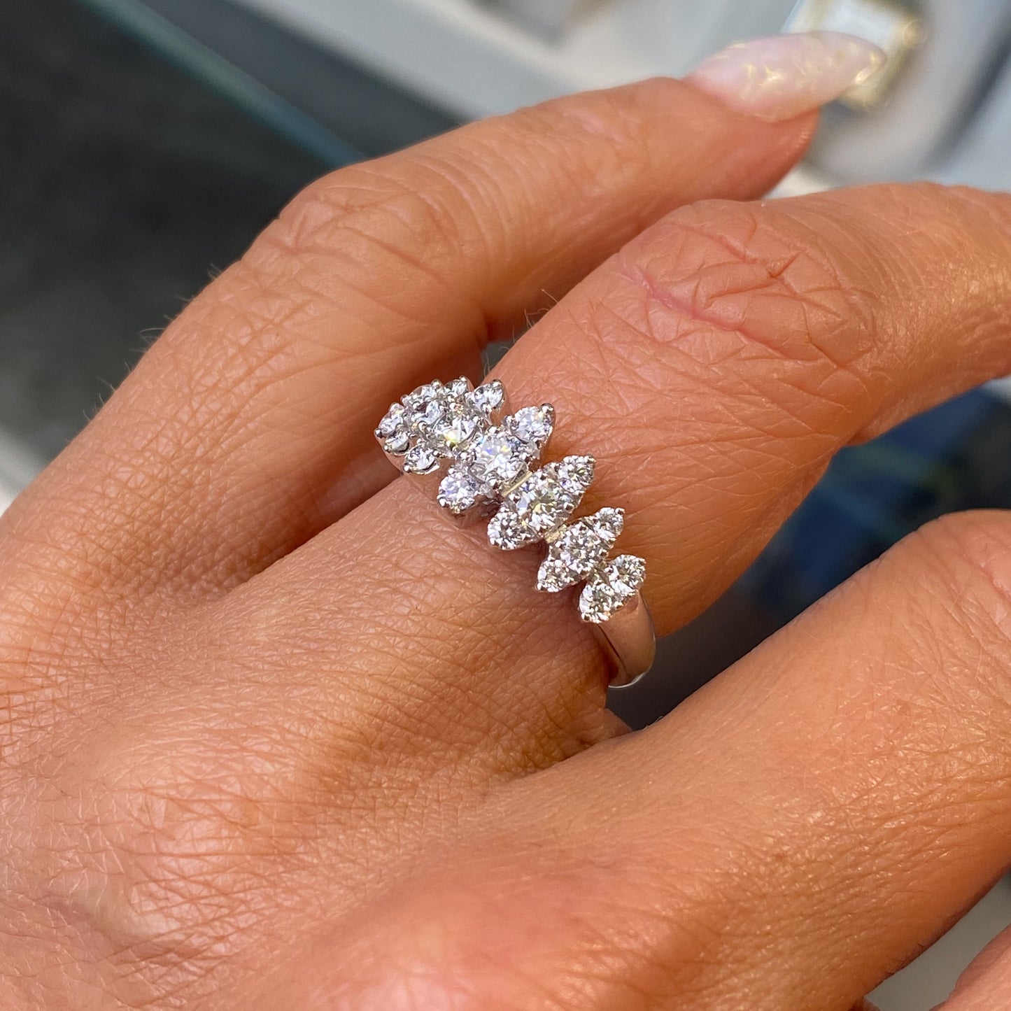 18ct White Gold Diamond Eternity Ring | 0.98ct - John Ross Jewellers