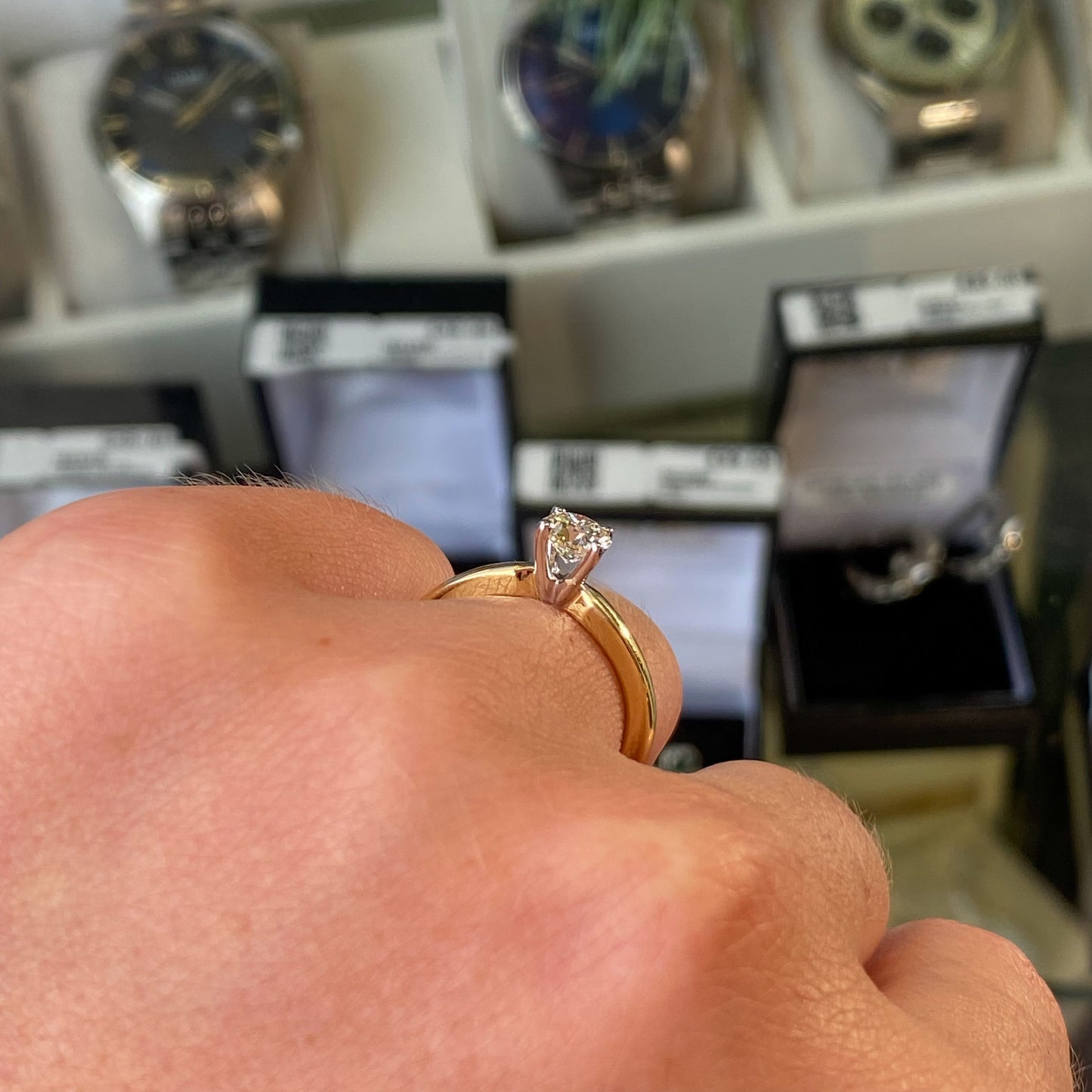 18ct Gold Diamond Solitaire Engagement Ring | 0.50ct Non-Certificated - John Ross Jewellers