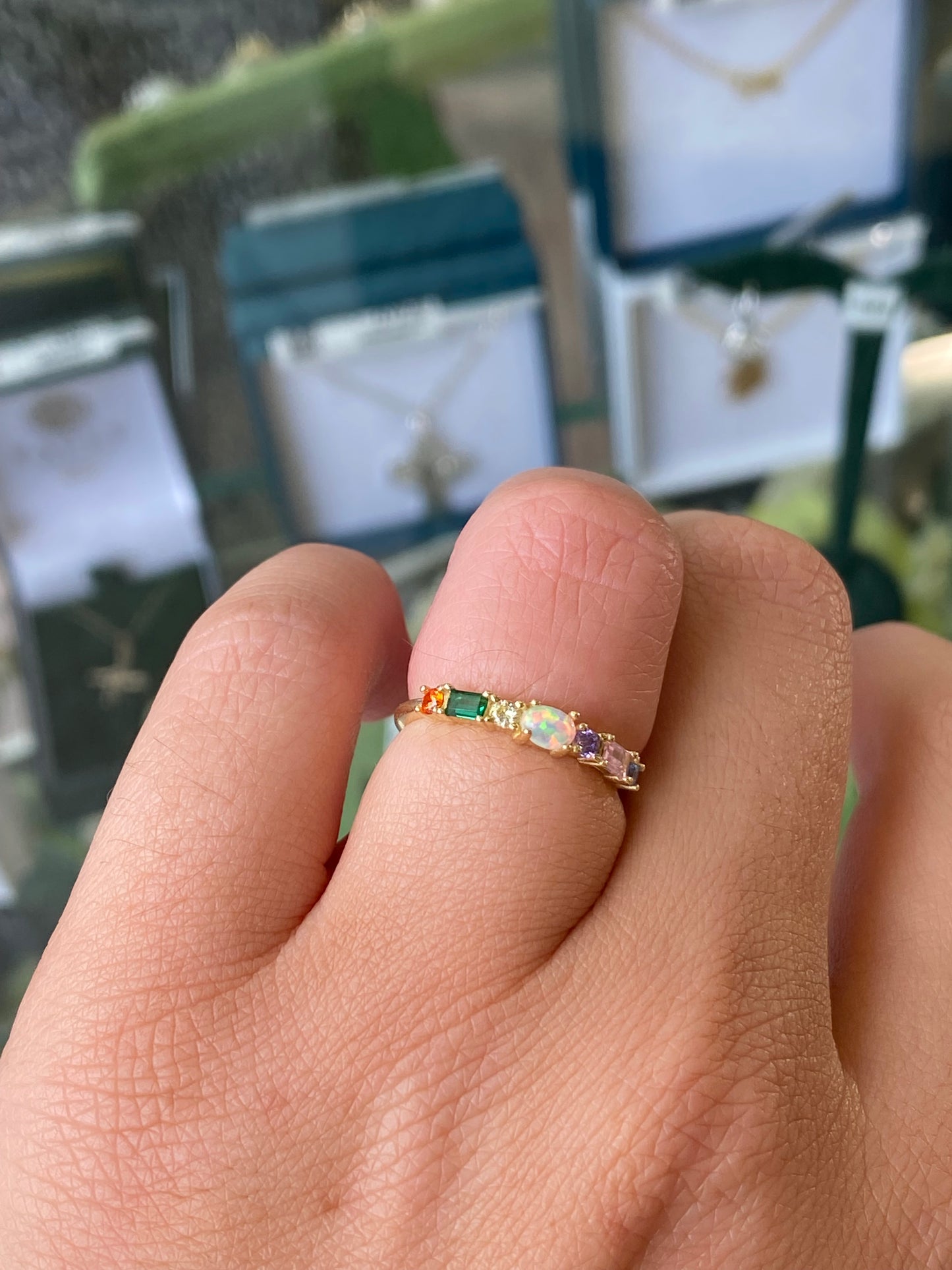 Sunshine Super Dainty Multicolour Ring