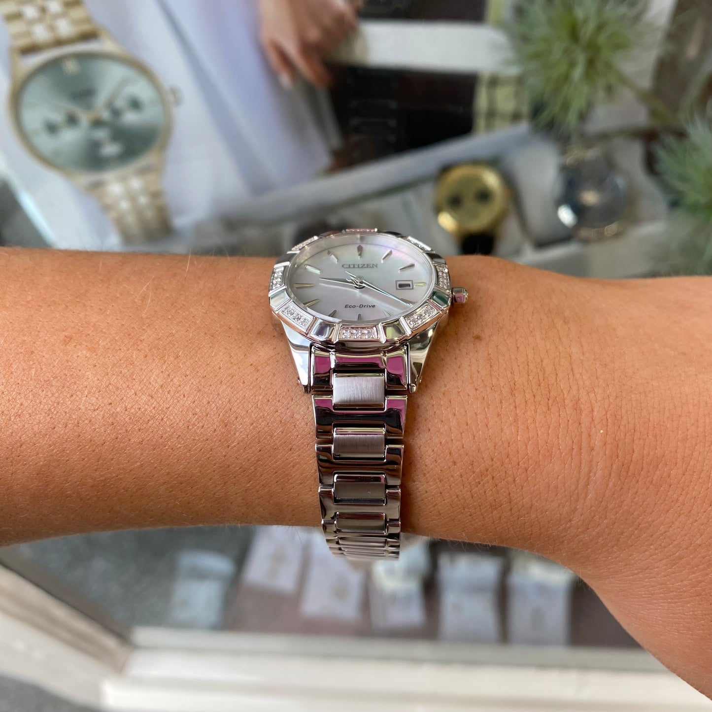 Citizen Octavia Diamond Silver Ecodrive Ladies Watch - John Ross Jewellers