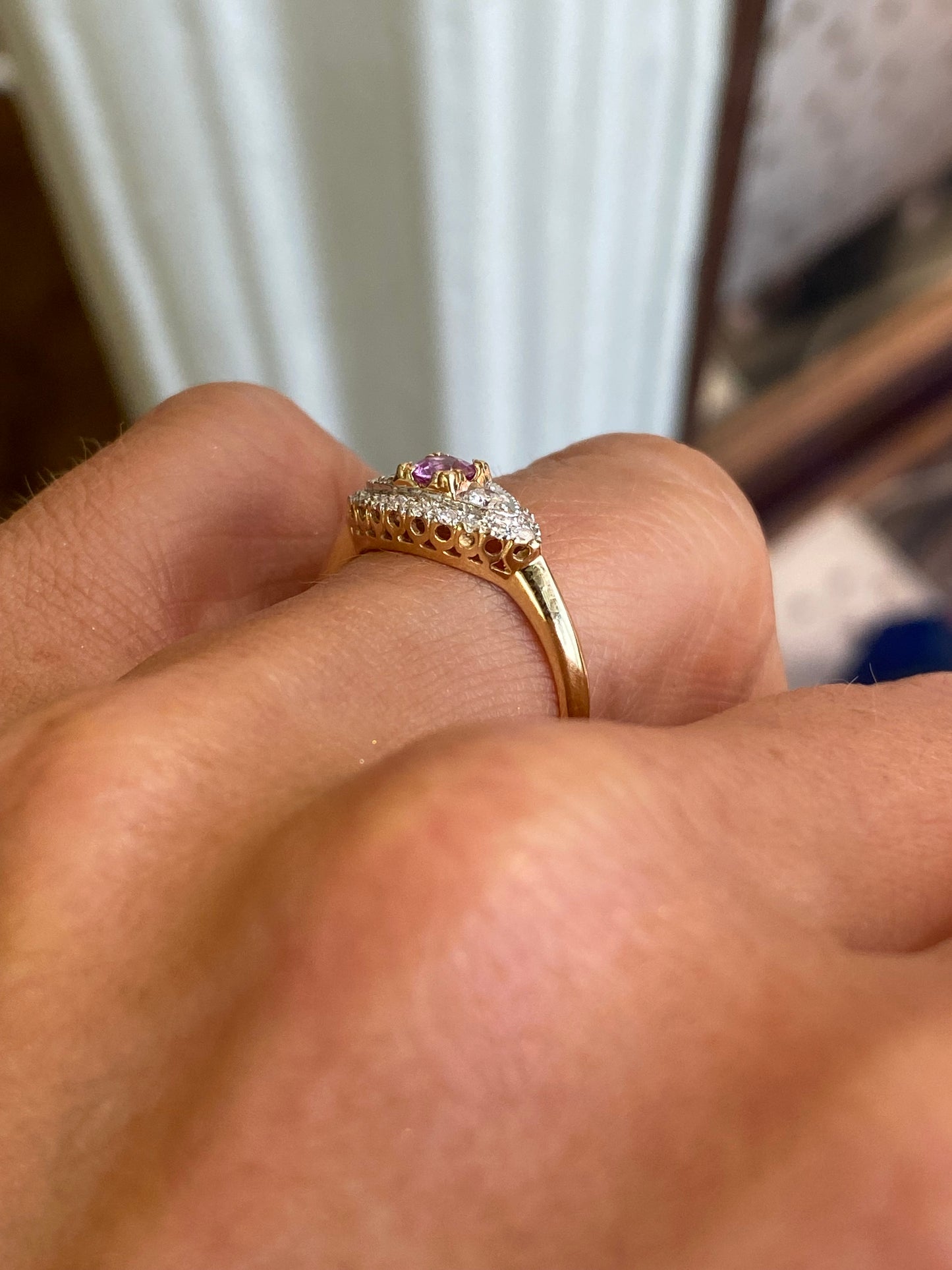 9ct Gold Pink Sapphire & Diamond Ring - John Ross Jewellers