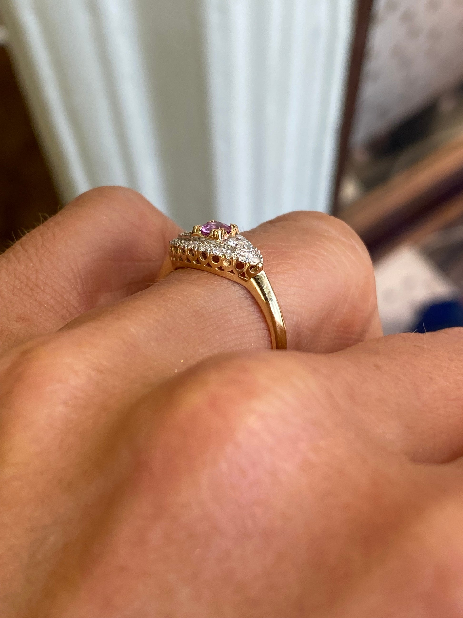 9ct Gold Pink Sapphire & Diamond Ring - John Ross Jewellers