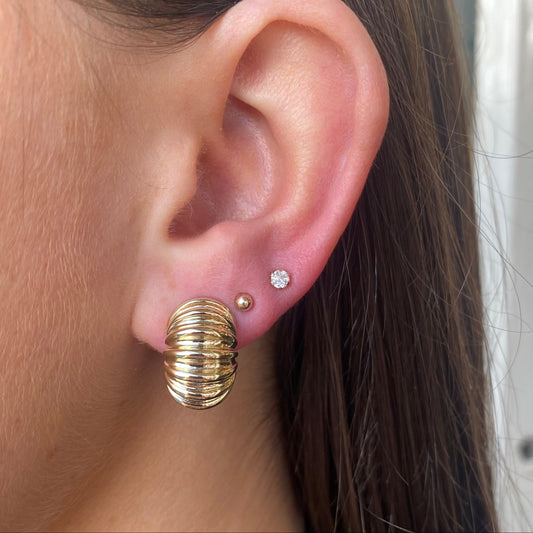 Sunshine Gadroon Half Hoop Earrings - John Ross Jewellers