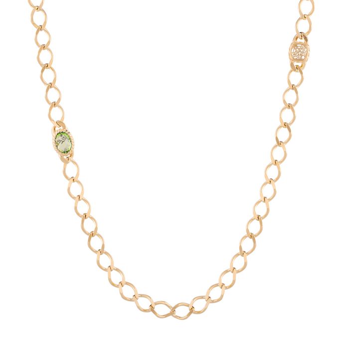 REBECCA Cocktail - Long Apple Green Necklace - John Ross Jewellers
