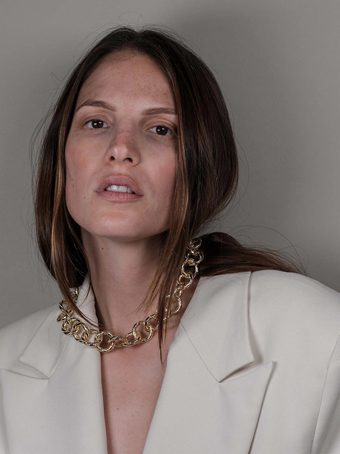 REBECCA Diva - Diamond Cut Round Link Necklace