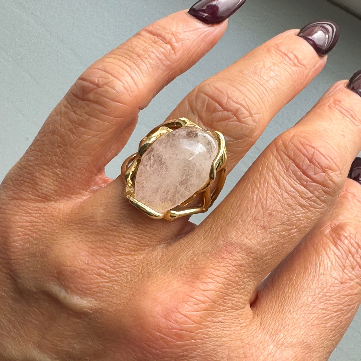 Morganite Ring | Pear