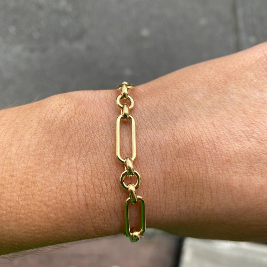 9ct Gold Modern Figaro Bracelet