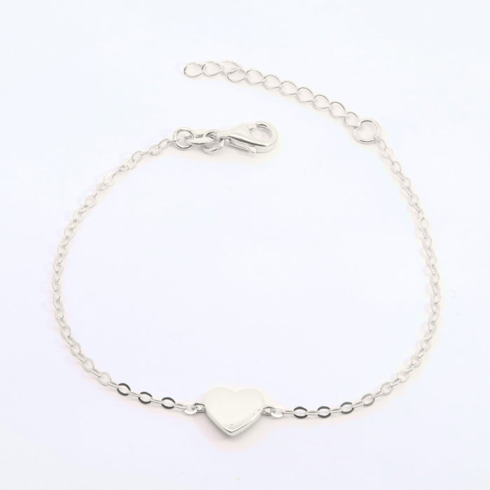 Silver Identity Bracelet | Heart