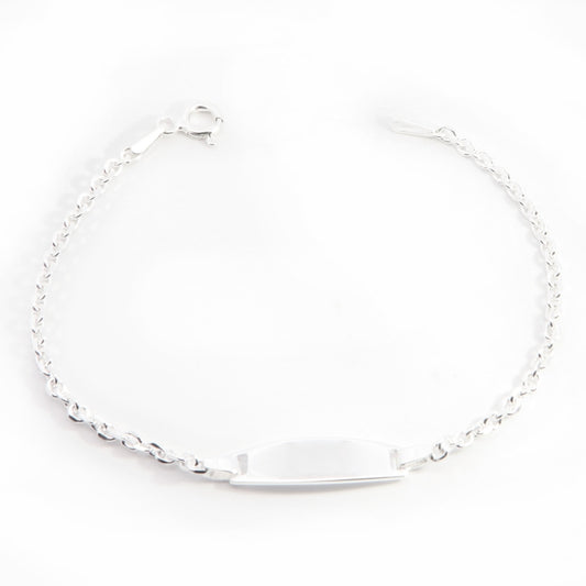 Silver Identity Bracelet | 15cm