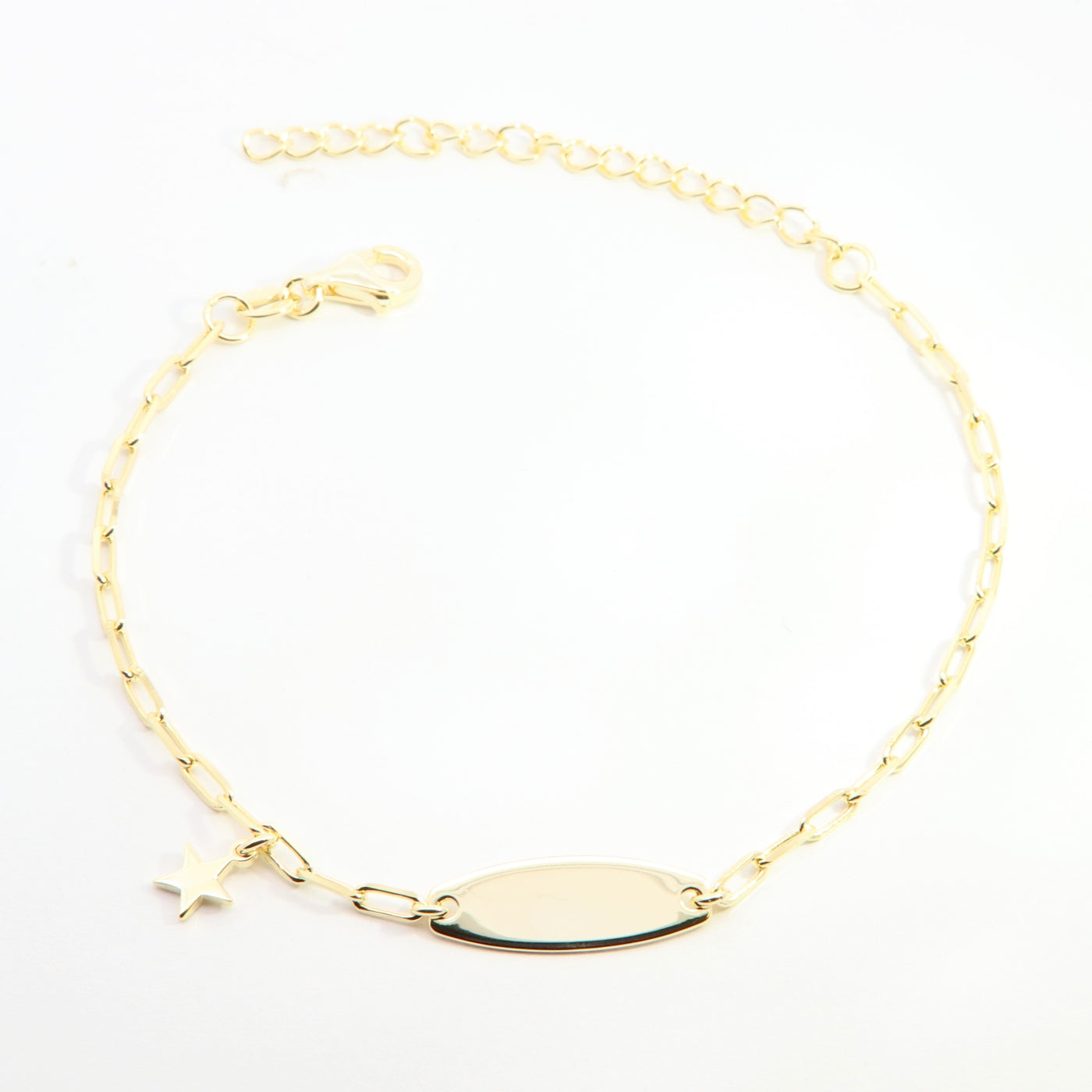 Sunshine Lozenge Disc Bracelet with Star Charm | 16.5+5cm - John Ross Jewellers