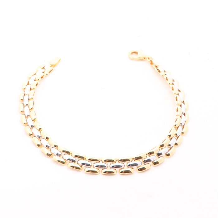 Sunshine Two Tone Panther Bracelet | 19.5cm - John Ross Jewellers