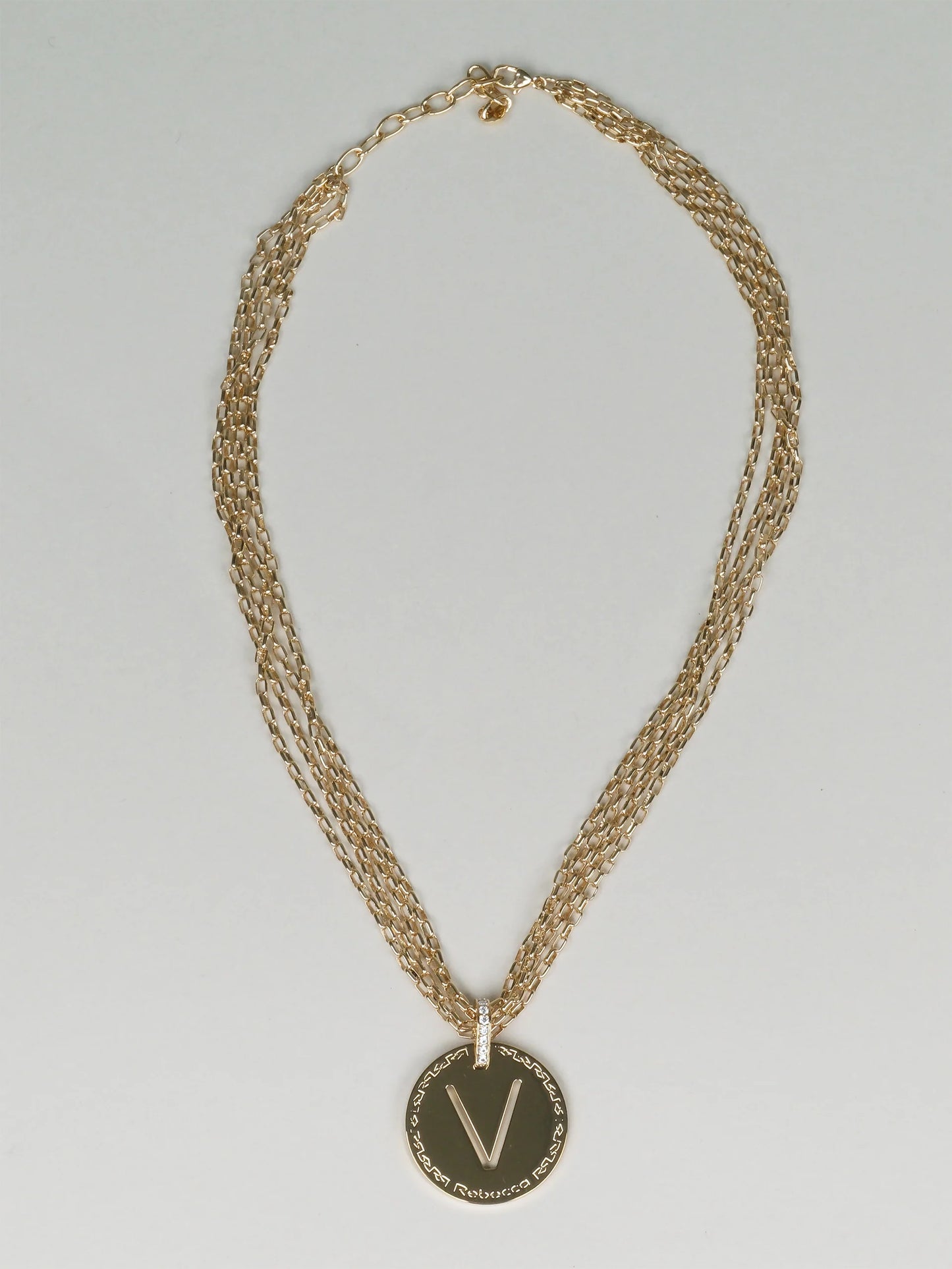 REBECCA MyWorld Letter Necklace - Gold|Four-Strand|Large Initial