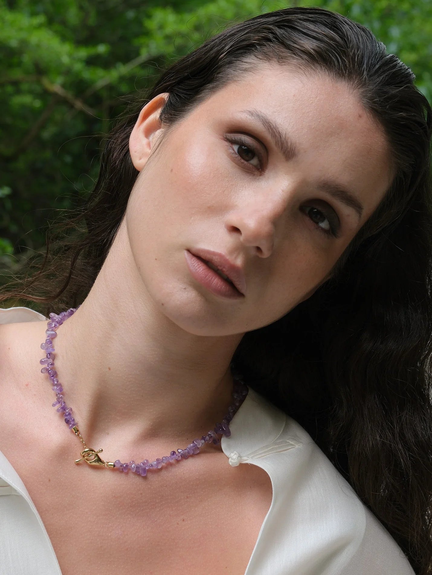 REBECCA Natural Amethyst Necklace