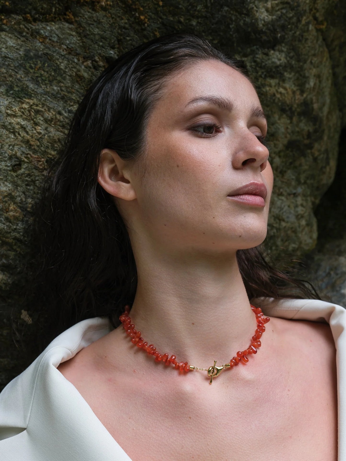 REBECCA Natural Carnelian Necklace