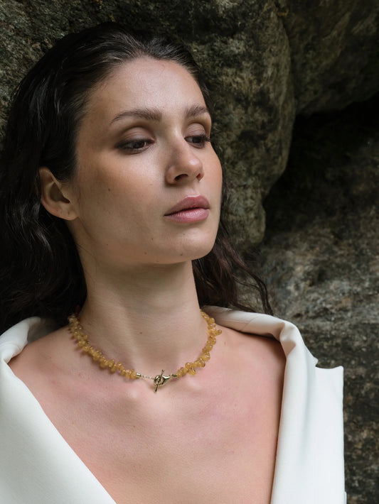 REBECCA Natural Citrine Necklace