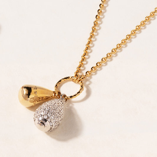 REBECCA Tulip - Crystal & Gold Necklace - John Ross Jewellers