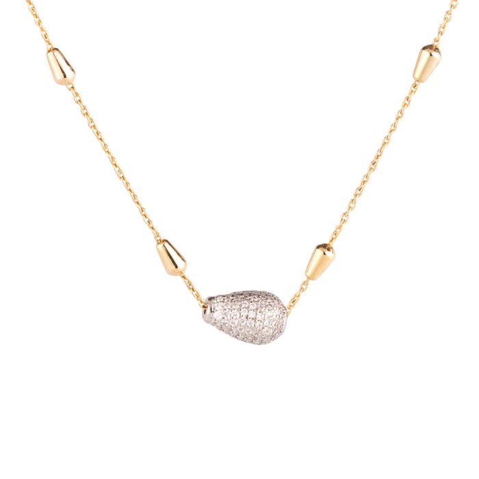 REBECCA Tulip - Crystal & Gold Necklace - John Ross Jewellers