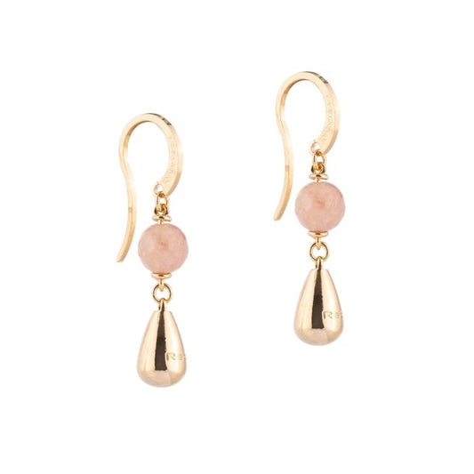 REBECCA Tulip Drop Earrings | Mauve & Gold - John Ross Jewellers