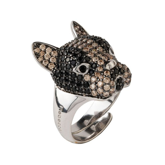 REBECCA Urban Jungle | French Bulldog Ring - John Ross Jewellers