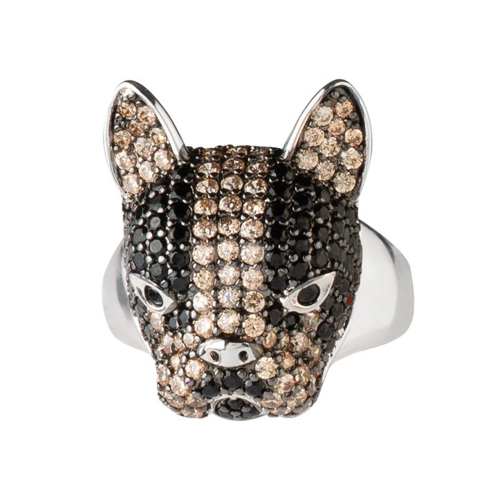 REBECCA Urban Jungle | French Bulldog Ring - John Ross Jewellers