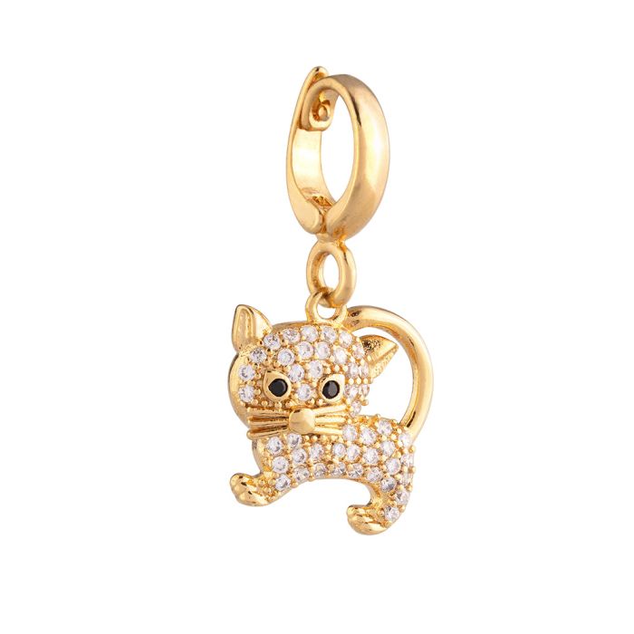 REBECCA MyWorld Clip-on Charm - Gold | Pussycat - John Ross Jewellers