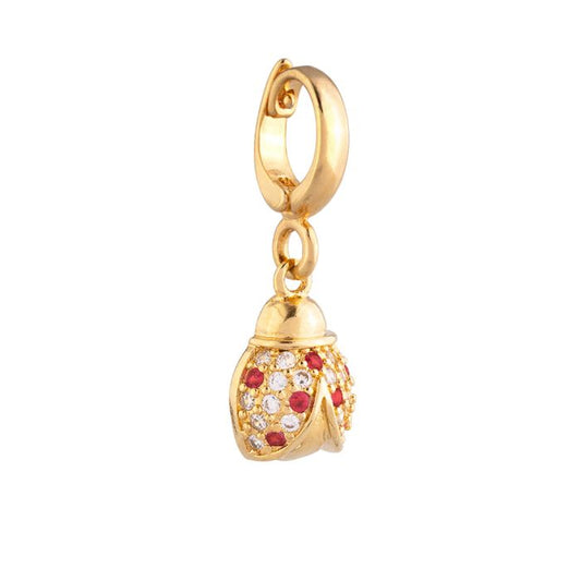 REBECCA MyWorld Clip-on Charm - Gold | Ladybird - John Ross Jewellers