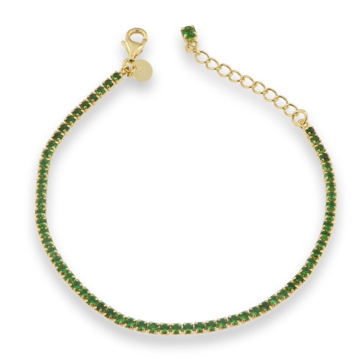 Sunshine Green CZ Tennis Bracelet | 16+3cm - John Ross Jewellers