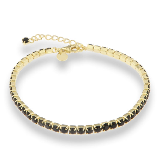 Sunshine CZ Tennis Bracelet | Black 3mm