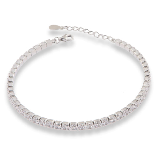 Silver CZ Tennis Bracelet