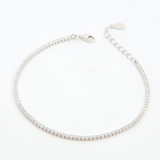 Silver CZ Tennis Bracelet - John Ross Jewellers