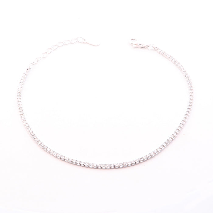 Silver 1.5mm CZ Tennis Bracelet | 16.5+3cm - John Ross Jewellers