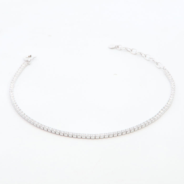 Silver CZ Tennis Bracelet | 1.5mm | 15.5 + 3cm