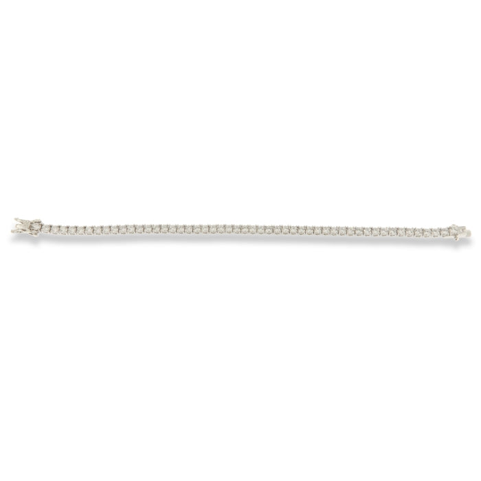 Silver 3mm CZ tennis Bracelet | 17cm - John Ross Jewellers