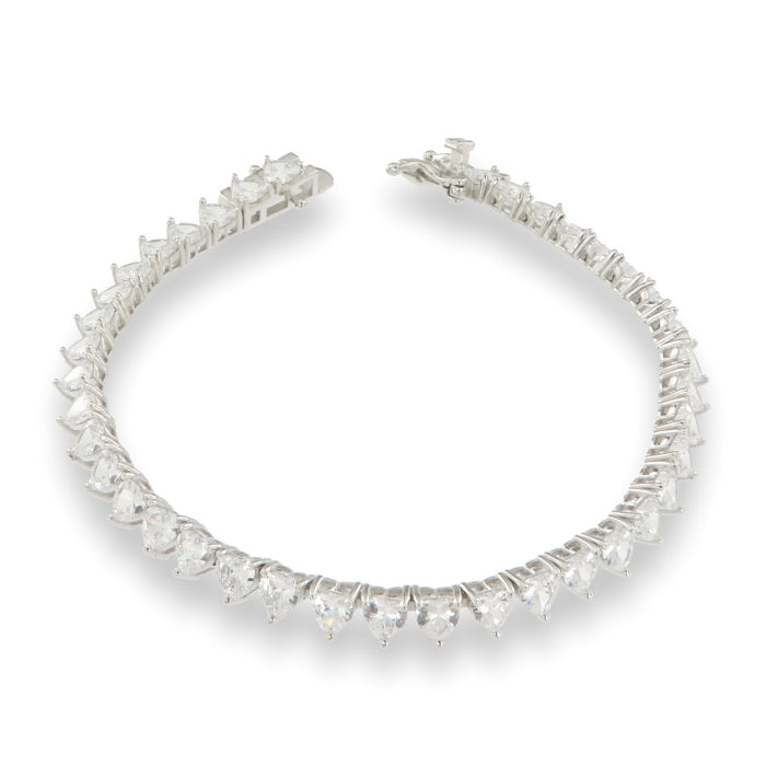 Silver CZ Tennis Bracelet | 18cm