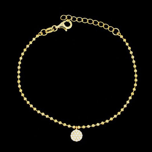 Sunshine CZ Set Disc Bracelet