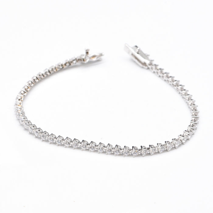 Silver CZ Tennis Bracelet | 2.5mm | 18.5cm
