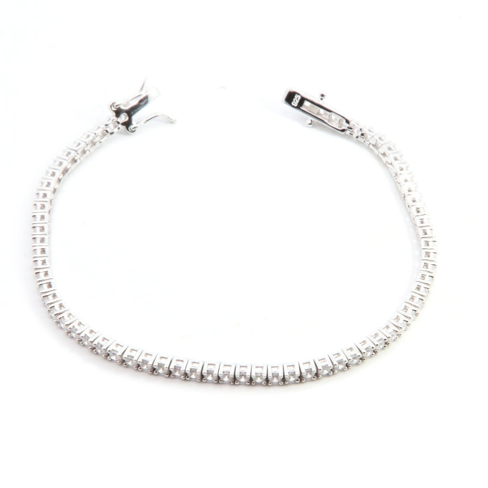 Silver CZ Tennis Bracelet | 2mm | 17.5cm