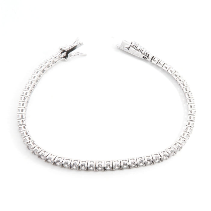 Silver CZ Tennis Bracelet | 2.5mm | 17.5cm