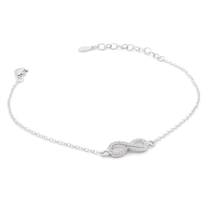 Silver CZ Bracelet | 16.5 + 3cm