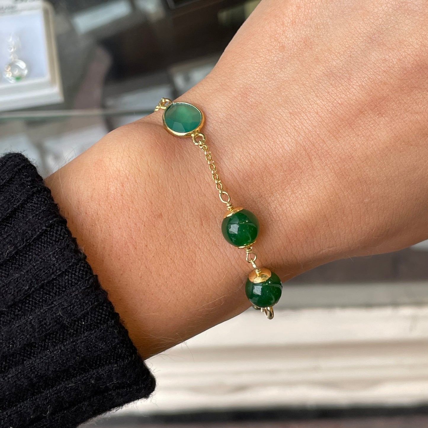 Jade and Green Quartz Bracelet - John Ross Jewellers
