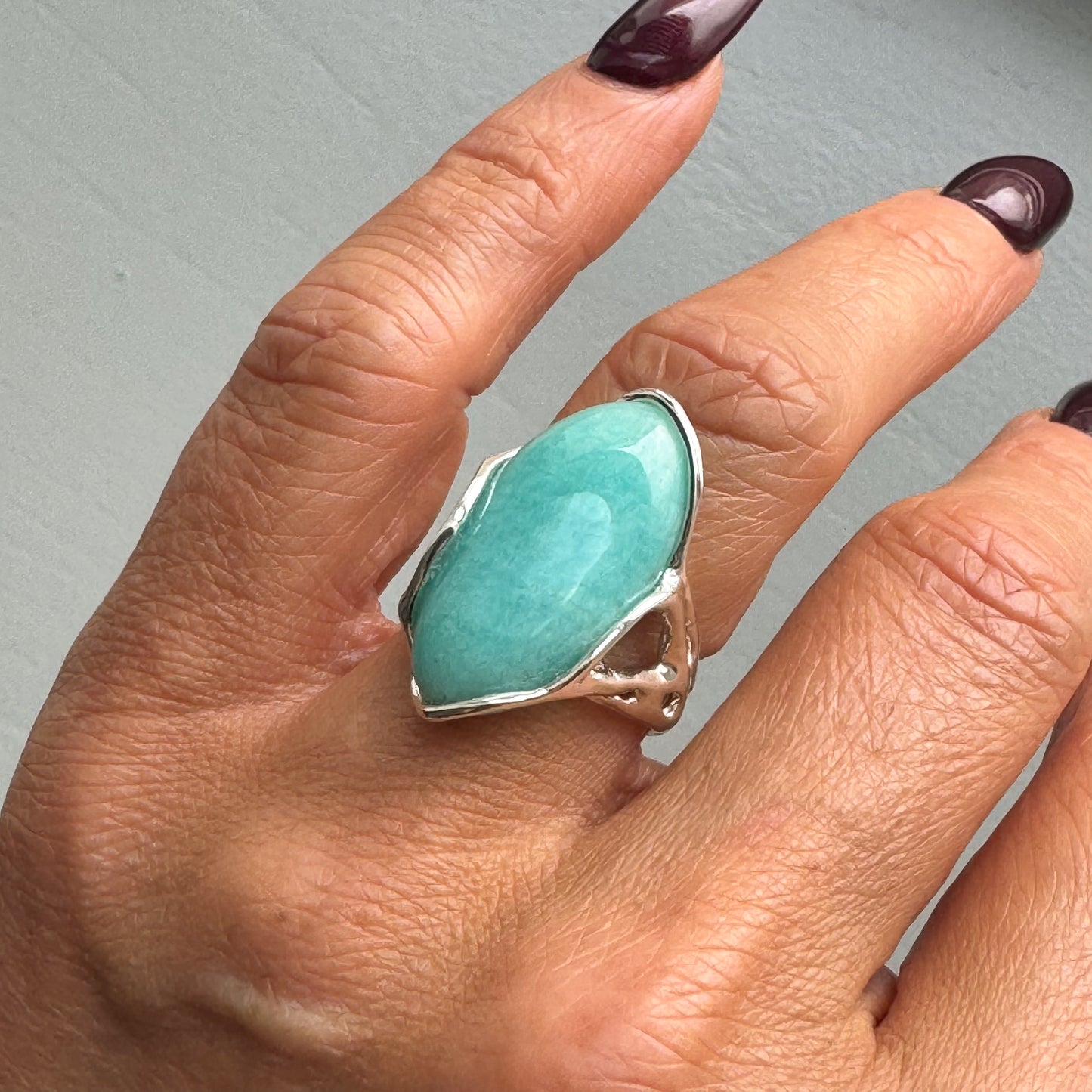 Amazonite Ring | Elongated