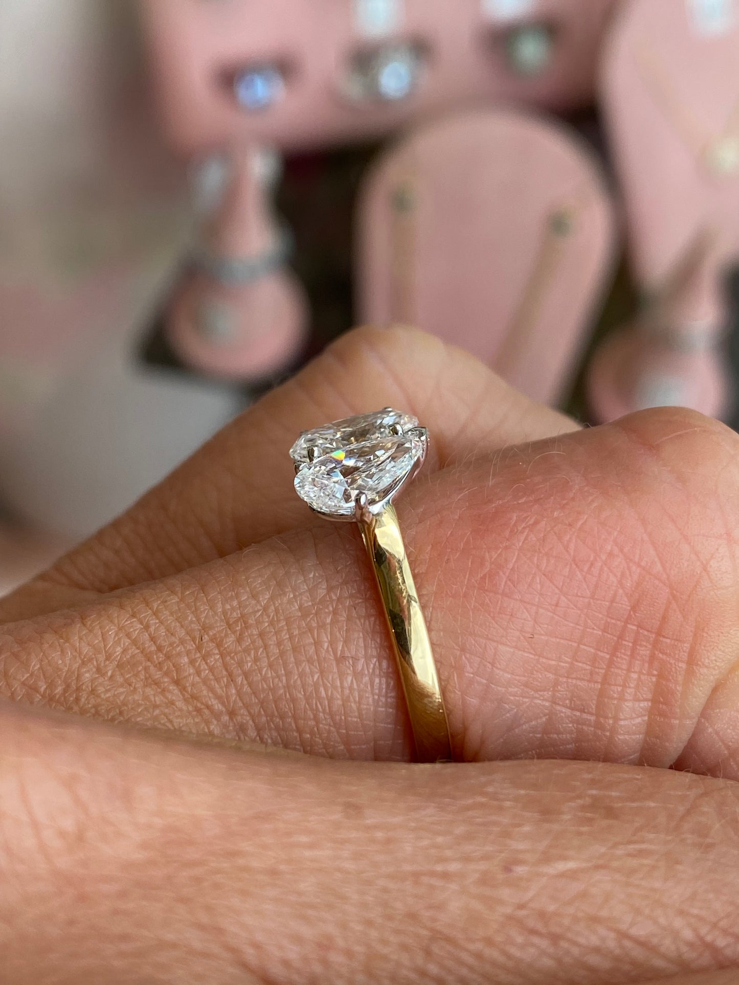 18ct gold Moi et Toi engagement ring by TCA with two intertwined bands, featuring a sleek and elegant design.