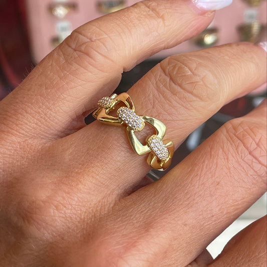 Sunshine CZ Links Ring - John Ross Jewellers