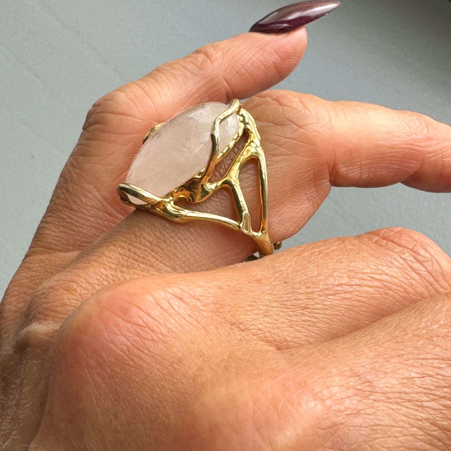 Morganite Ring | Pear