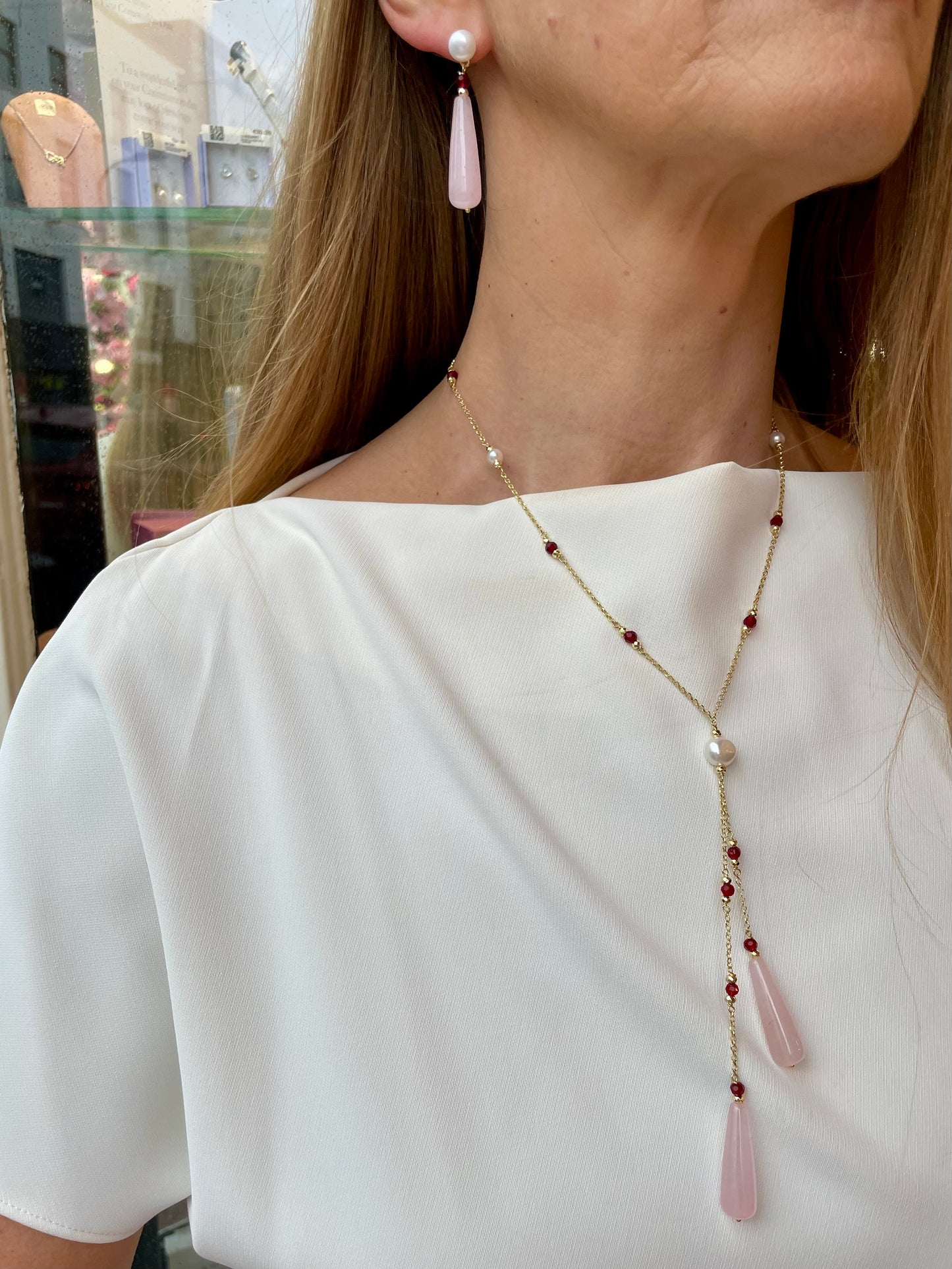 Baroque Drop Earrings | Oia | Pearl & Quartz - John Ross Jewellers