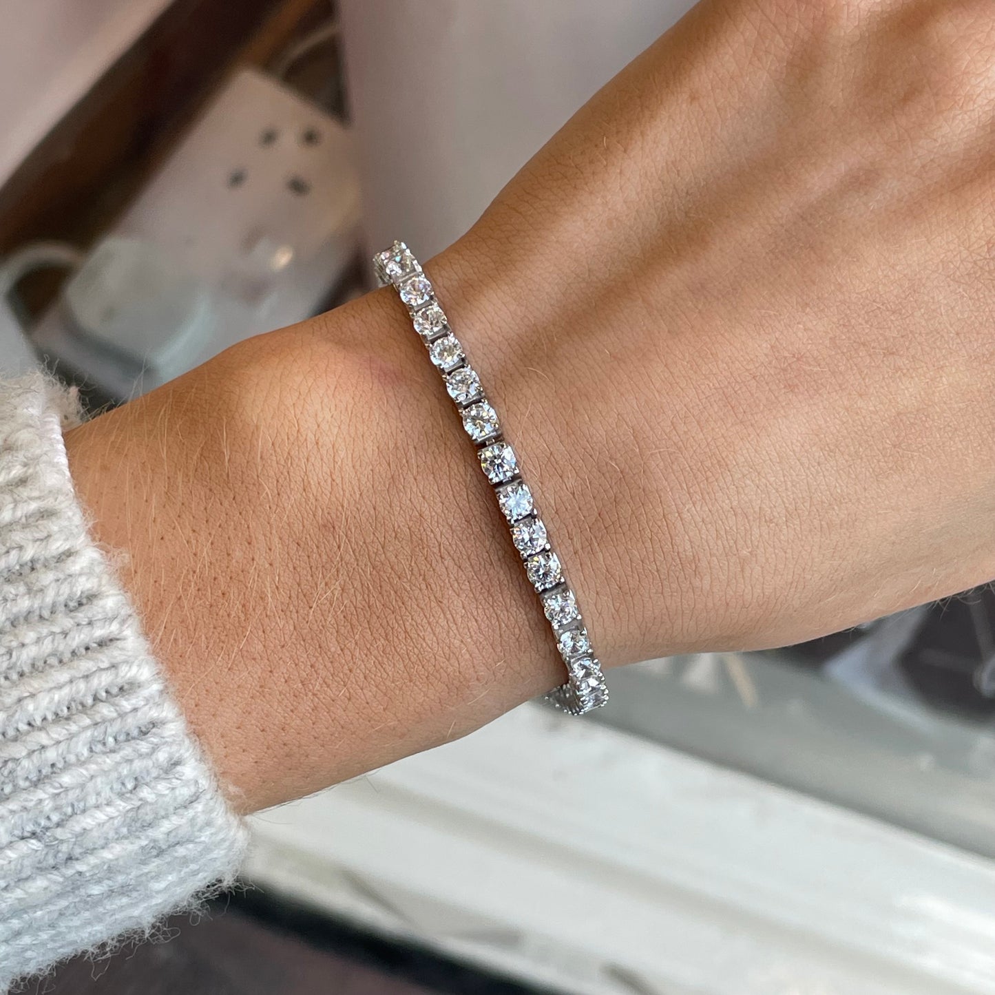 Silver 3.5mm CZ Tennis Bracelet | 19cm - John Ross Jewellers